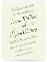 Just My Type Save the Date Postcards