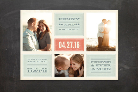 Forever and Ever Amen Save the Date Postcards