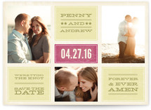 Forever and Ever Amen Save the Date Postcards