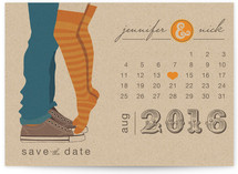 Tiptoe Kiss Save the Date Postcards