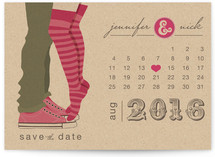 Tiptoe Kiss Save the Date Postcards