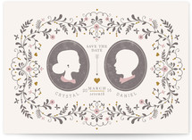 Date Silhouette Save the Date Postcards