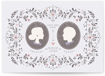 Date Silhouette Save the Date Postcards