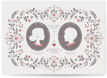 Date Silhouette Save the Date Postcards