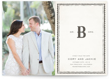Mr + Mrs Monogram Save the Date Postcards