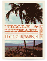 Coconut Plantation Save the Date Postcards