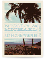 Coconut Plantation Save the Date Postcards