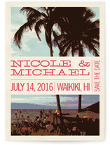 Coconut Plantation Save the Date Postcards