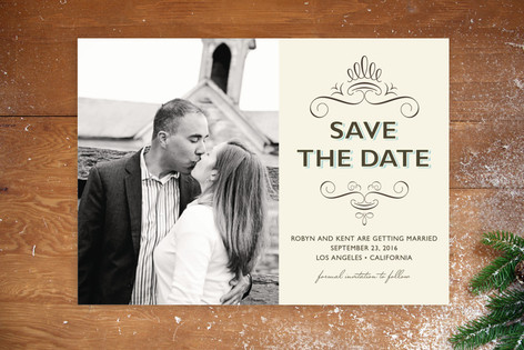 Simple Chic Save the Date Postcards