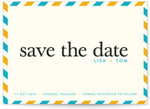float + aerogram Save the Date Postcards