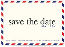 float + aerogram Save the Date Postcards