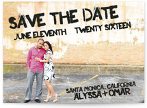 Boardwalk Stencil Save the Date Postcards