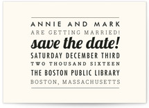 The Square Type Save the Date Postcards