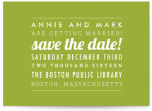 The Square Type Save the Date Postcards