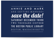 The Square Type Save the Date Postcards
