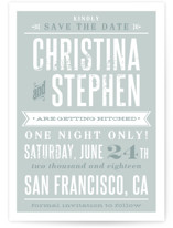 Woodtype Poster Save the Date Postcards