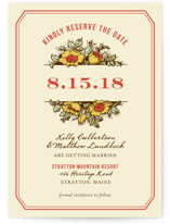 Harvest Floral Save the Date Postcards