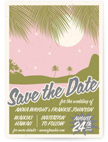 Retro Hawaii Save the Date Postcards