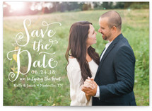 Charmed Calligraphy Save the Date Postcards