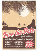 Retro Hawaii Save the Date Postcards