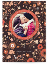 Retro Florals Save the Date Cards