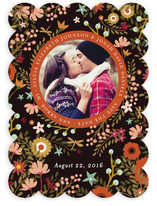 Retro Florals Save the Date Cards