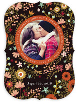 Retro Florals Save the Date Cards