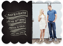 Charming Chalkboard Save the Date Cards