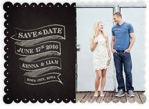 Charming Chalkboard Save the Date Cards