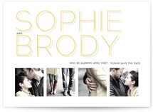Silver Lining Save the Date Cards