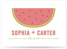 Watermelon Hearts Save the Date Cards