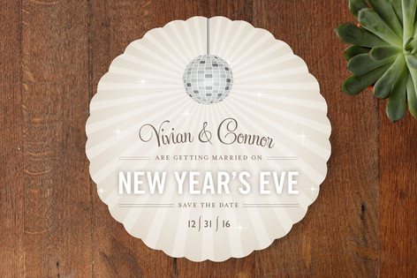 New Year Sparkle Save the Date Cards