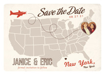 Up and Away Save the Date Cards