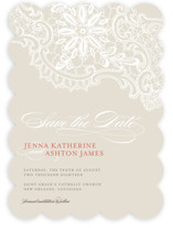 White Lace Save the Date Cards