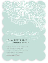 White Lace Save the Date Cards