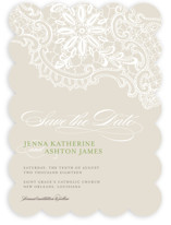 White Lace Save the Date Cards