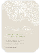 White Lace Save the Date Cards