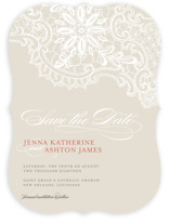 White Lace Save the Date Cards