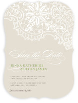 White Lace Save the Date Cards
