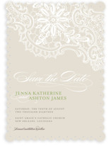White Lace Save the Date Cards