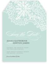 White Lace Save the Date Cards