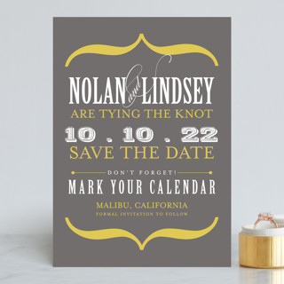 Bold Brackets Save the Date Cards