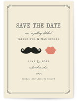 Stache & Kiss Save the Date Cards
