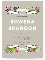 Banner and Branches Save the Date Cards