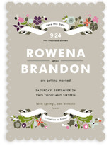 Banner and Branches Save the Date Cards