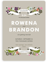 Banner and Branches Save the Date Cards
