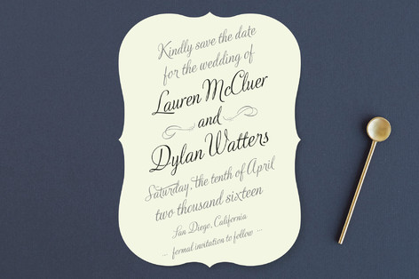 Just My Type Save the Date Cards