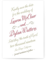 Just My Type Save the Date Cards