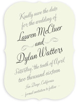 Just My Type Save the Date Cards
