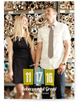 Retro Numbers Save the Date Cards